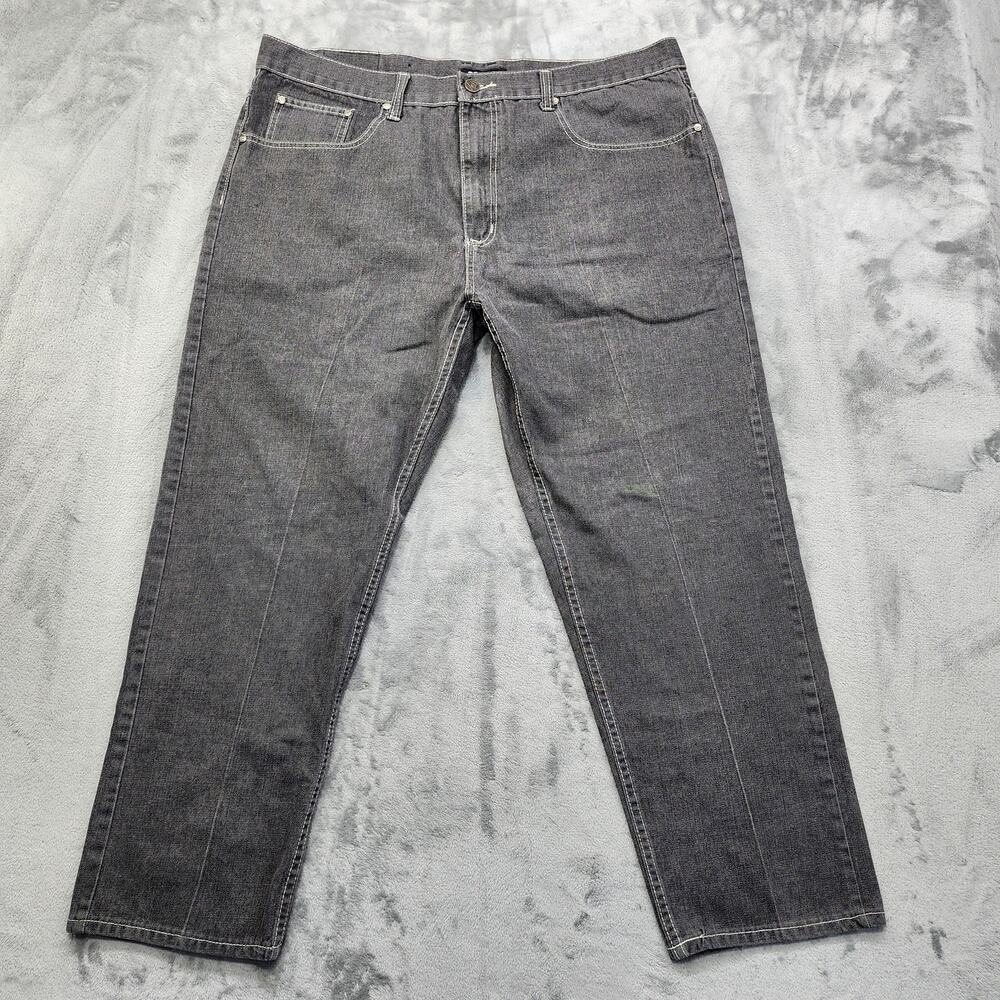 Mecca Denim‎ Jeans Mens 44 X 29 Grey Tapered Baggy Skater Hip Hop Casual Y2K